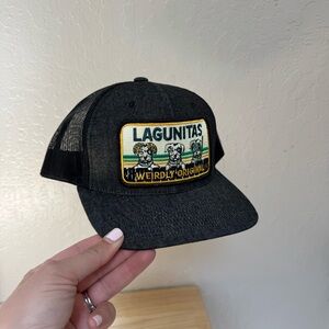 Lagunitas Black Trucker Hat with Card Holder Unisex One Size